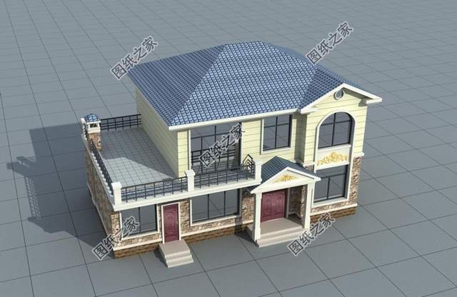 帶仿石瓷磚的二層，美觀又環(huán)保，價(jià)格還親民