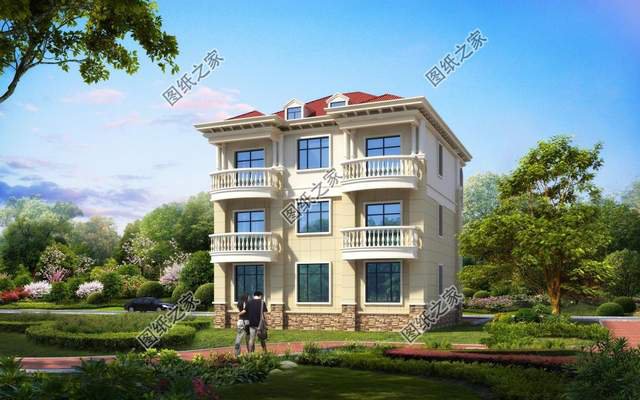 帶仿石瓷磚的三層，大方安全更美麗，環(huán)保大氣又優(yōu)雅