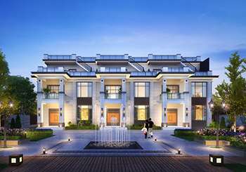 現(xiàn)代風(fēng)格三拼別墅設(shè)計(jì)圖紙，三兄弟回村自建房戶型