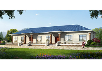 一層雙拼自建別墅設(shè)計(jì)圖，住家養(yǎng)老都合適，兄弟建房大家庭優(yōu)選