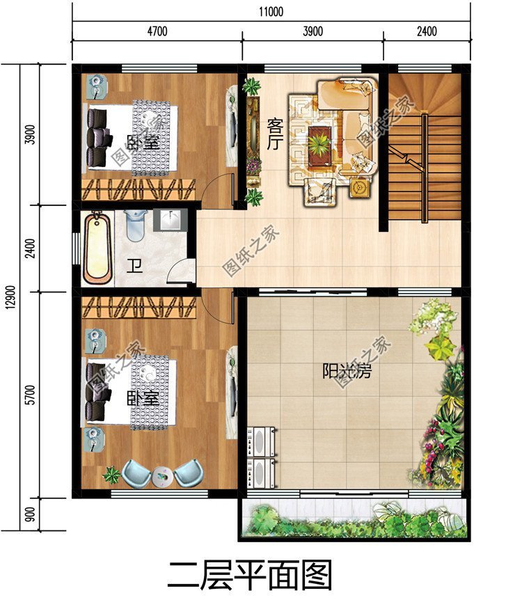 自帶夢幻空中花園的二層別墅，簡直絕絕子
