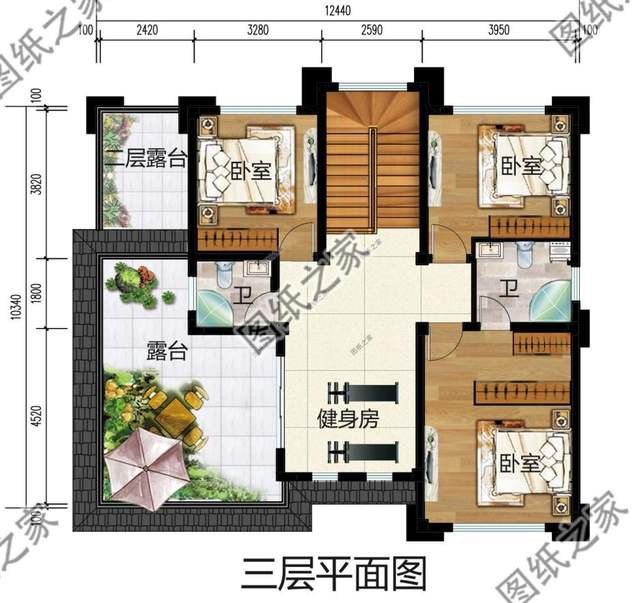 三層農村自建房，一層給父母，一層給她，一層給花苑和悠然