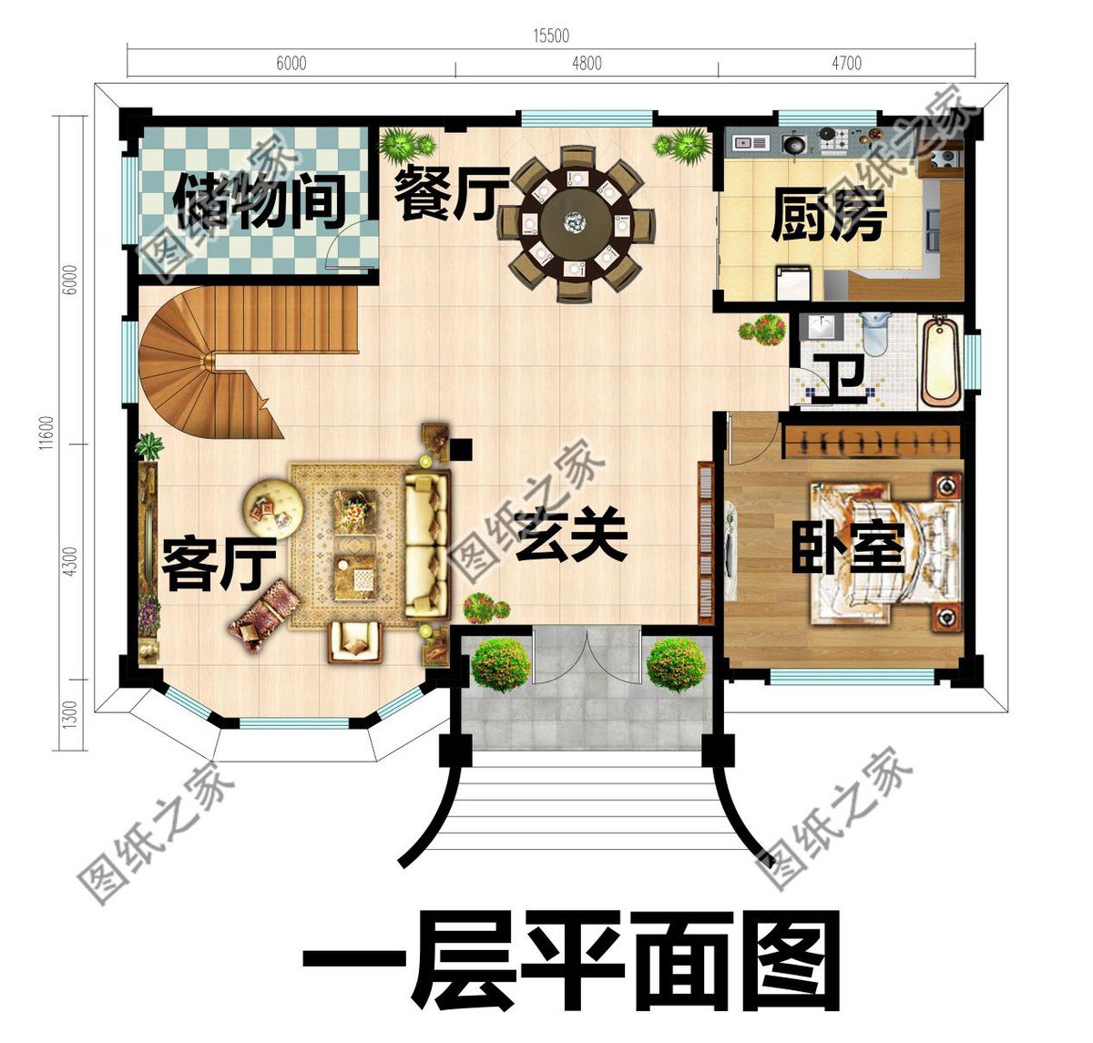 戶型方正的二層別墅，一見鐘情的復(fù)式挑空設(shè)計，愛了愛了