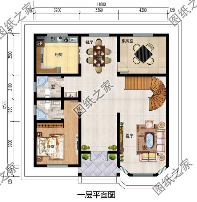 3款最新復式二層農村自建別墅，空中疊墅挑高客廳盡顯奢華氣質