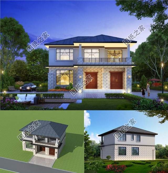 簡歐風格二層自建房，色彩艷麗輕巧外觀簡潔，感受簡歐風格的美