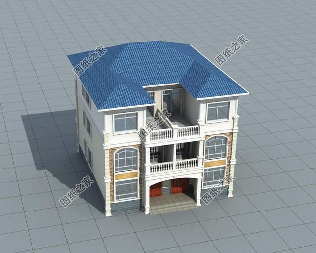 農村一層帶庭院三合院自建房，粉墻黛瓦，實用又美觀