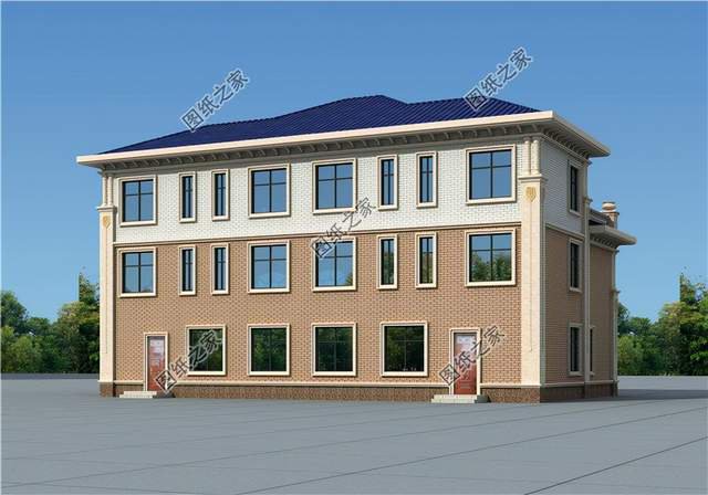 農村一層帶庭院三合院自建房，粉墻黛瓦，實用又美觀