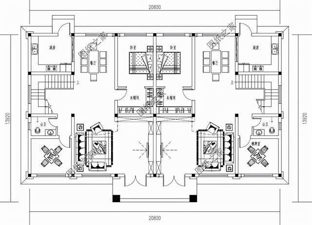 農村一層帶庭院三合院自建房，粉墻黛瓦，實用又美觀