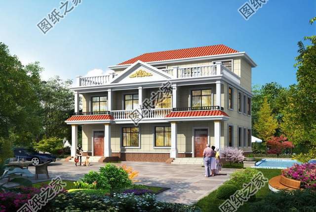 農村一層帶庭院三合院自建房，粉墻黛瓦，實用又美觀