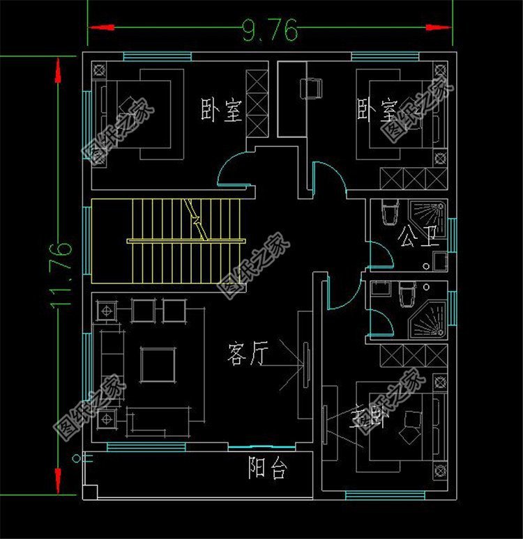 現代風自建三層別墅帶露臺，能自住也可做民宿