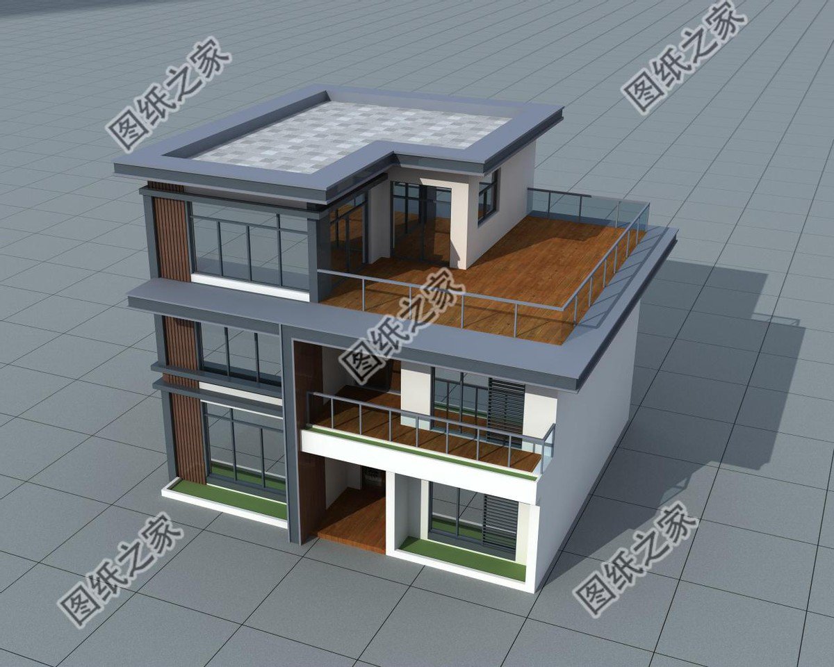 現代風自建三層別墅帶露臺，能自住也可做民宿