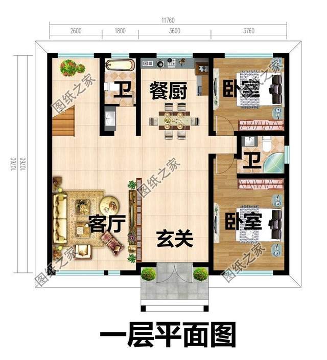 現代風二層自建別墅，帶有露臺更具幸福感