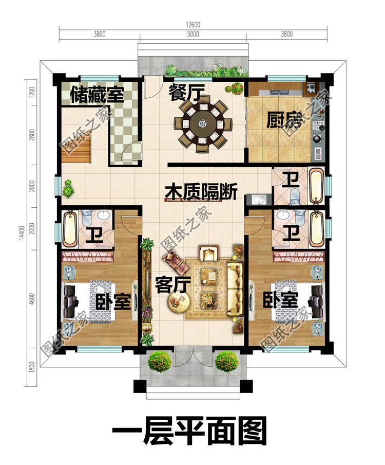 四層鄉(xiāng)村別墅外觀效果圖