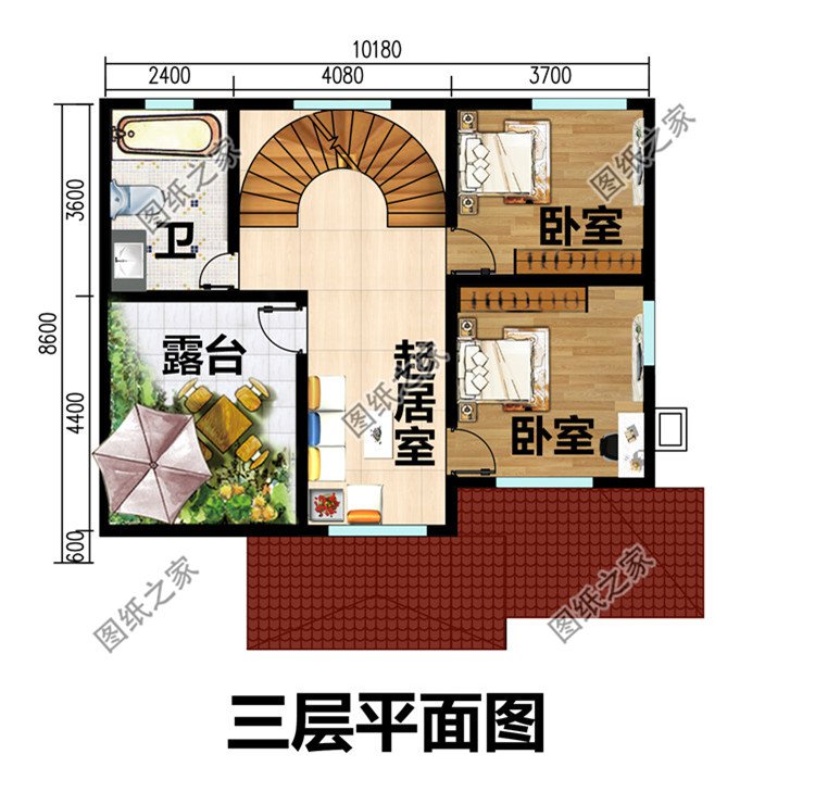 小戶型三層別墅設計圖
