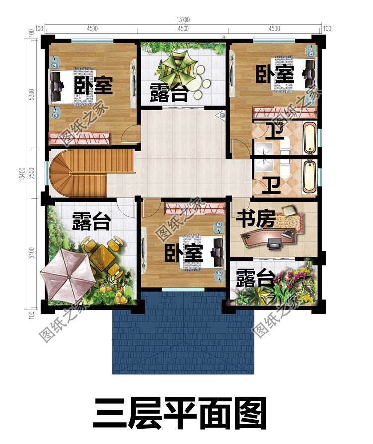 50萬(wàn)左右農(nóng)村三層別墅