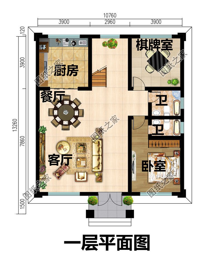 新農村自建三層樓房設計圖紙