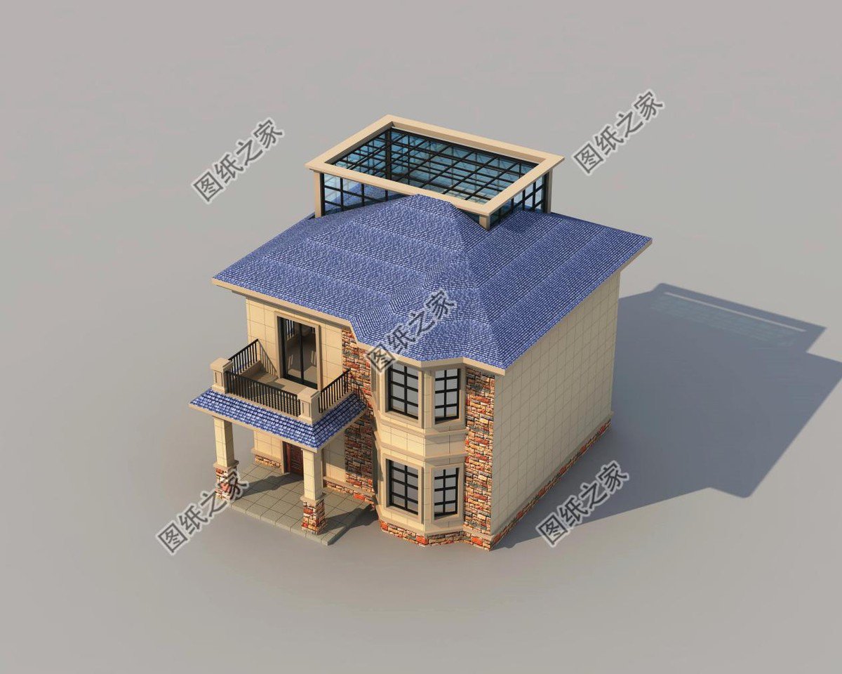 農(nóng)村二層別墅，占地百平米左右，在老家建一棟，同學(xué)看了都羨慕