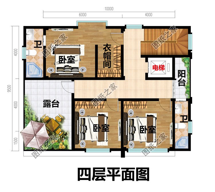 80平方米農村四層房屋設計圖紙