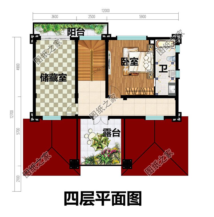 簡(jiǎn)歐式三層半（4層）農(nóng)村自建房別墅