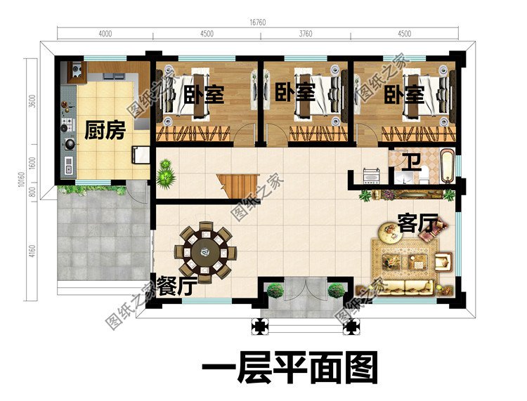 農村歐式三層復式帶露臺別墅