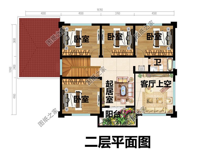 農村歐式三層復式帶露臺別墅