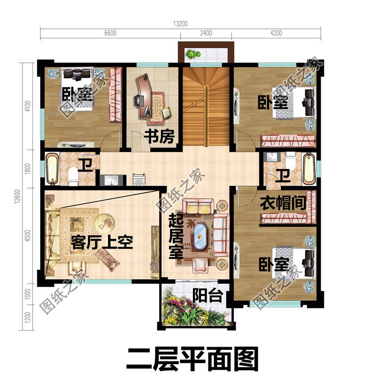 新中式帶堂屋三層農(nóng)村別墅