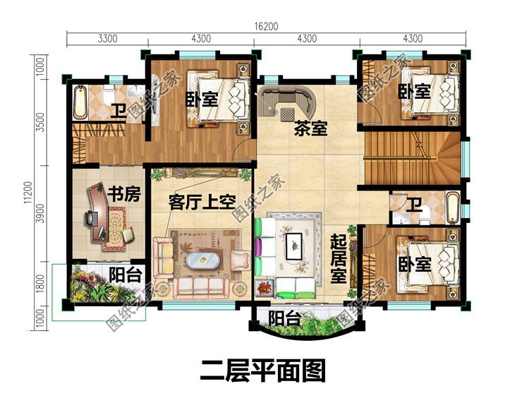 農村4間3層樓房設計圖