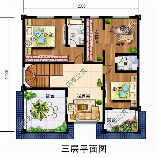 三層農村自建別墅設計圖紙，此生不為房奴來世必創輝煌