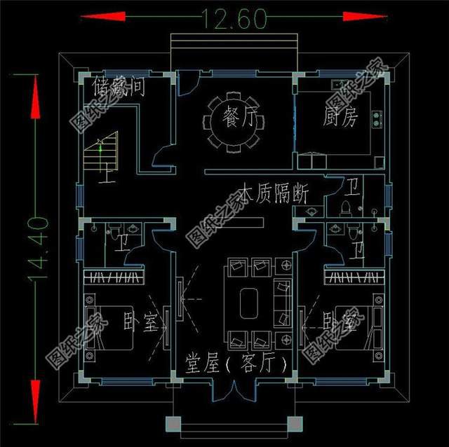 農村四層樓房設計圖，生活空間互不打擾，生活上其樂融融