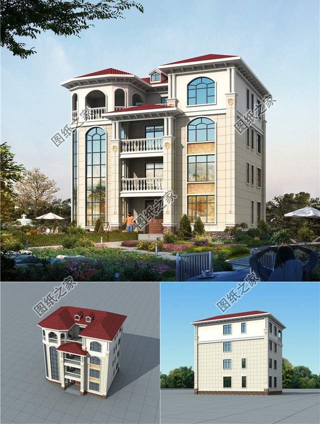 農村四層樓房設計圖，生活空間互不打擾，生活上其樂融融