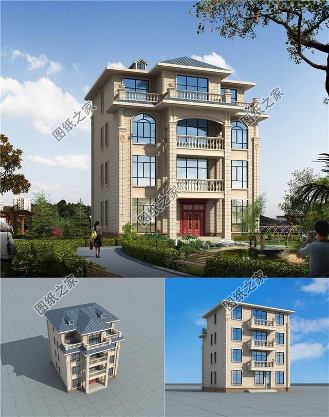 農村四層樓房設計圖，生活空間互不打擾，生活上其樂融融