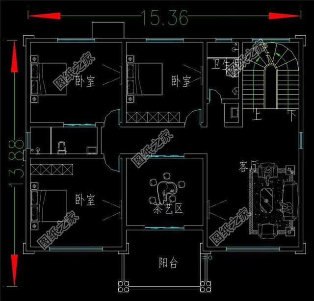歐式三層別墅，超大的落地窗，這是鄉村別墅應該有的樣子