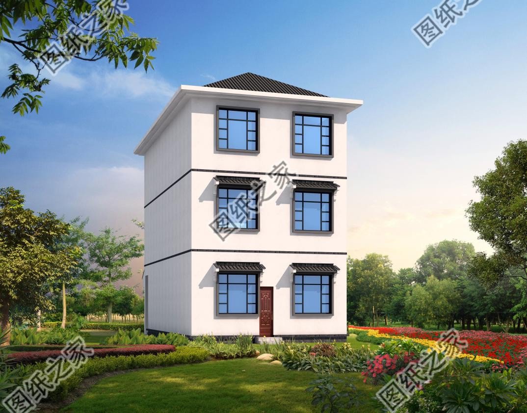 農(nóng)村三層別墅設(shè)計(jì)圖，大而不空，厚而不重，絕對(duì)是村里的閃光點(diǎn)