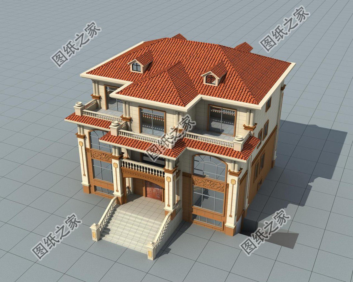 帶堂屋的歐式三層別墅，中西結(jié)合的產(chǎn)物，深受老百姓的喜愛(ài)