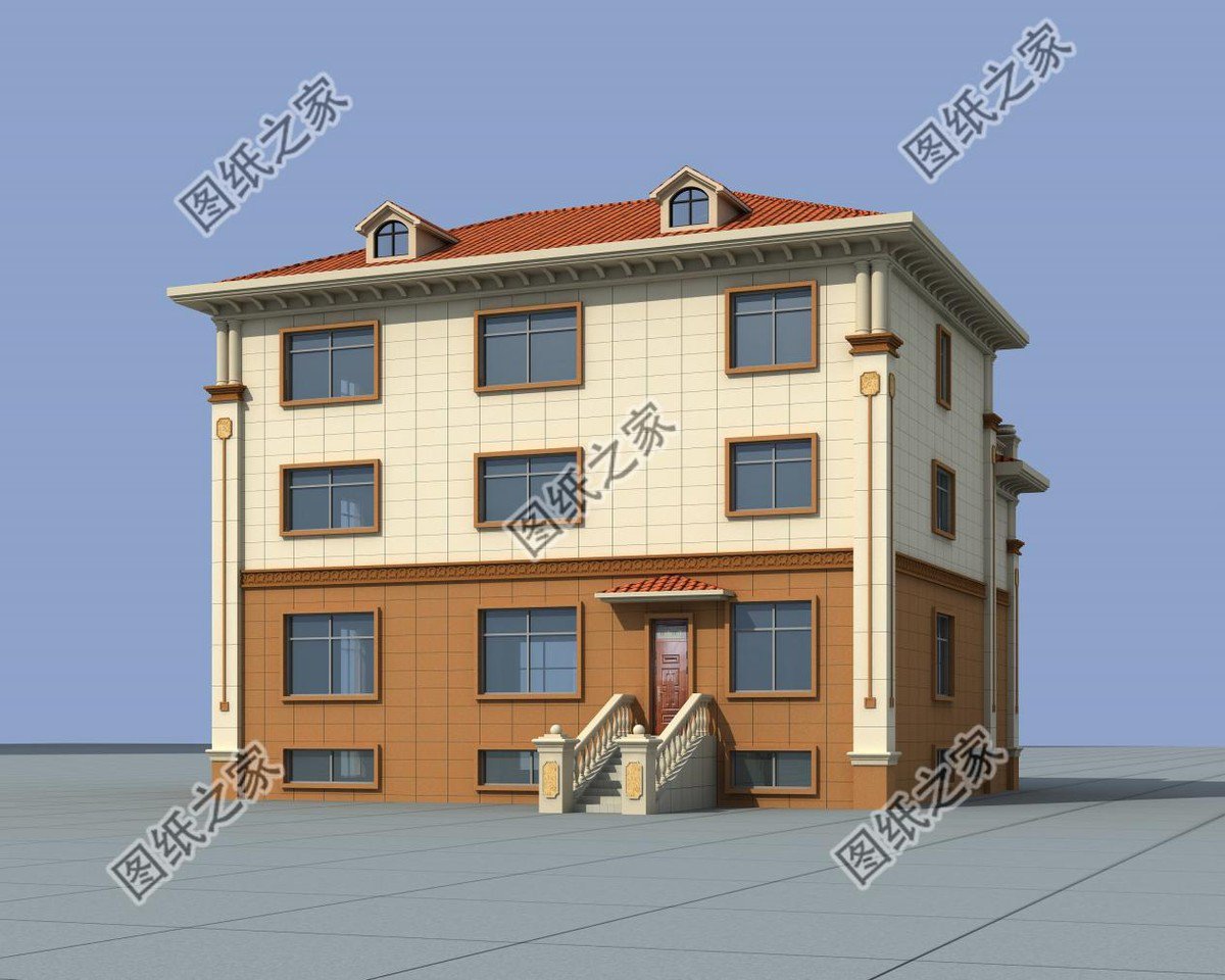 帶堂屋的歐式三層別墅，中西結(jié)合的產(chǎn)物，深受老百姓的喜愛(ài)