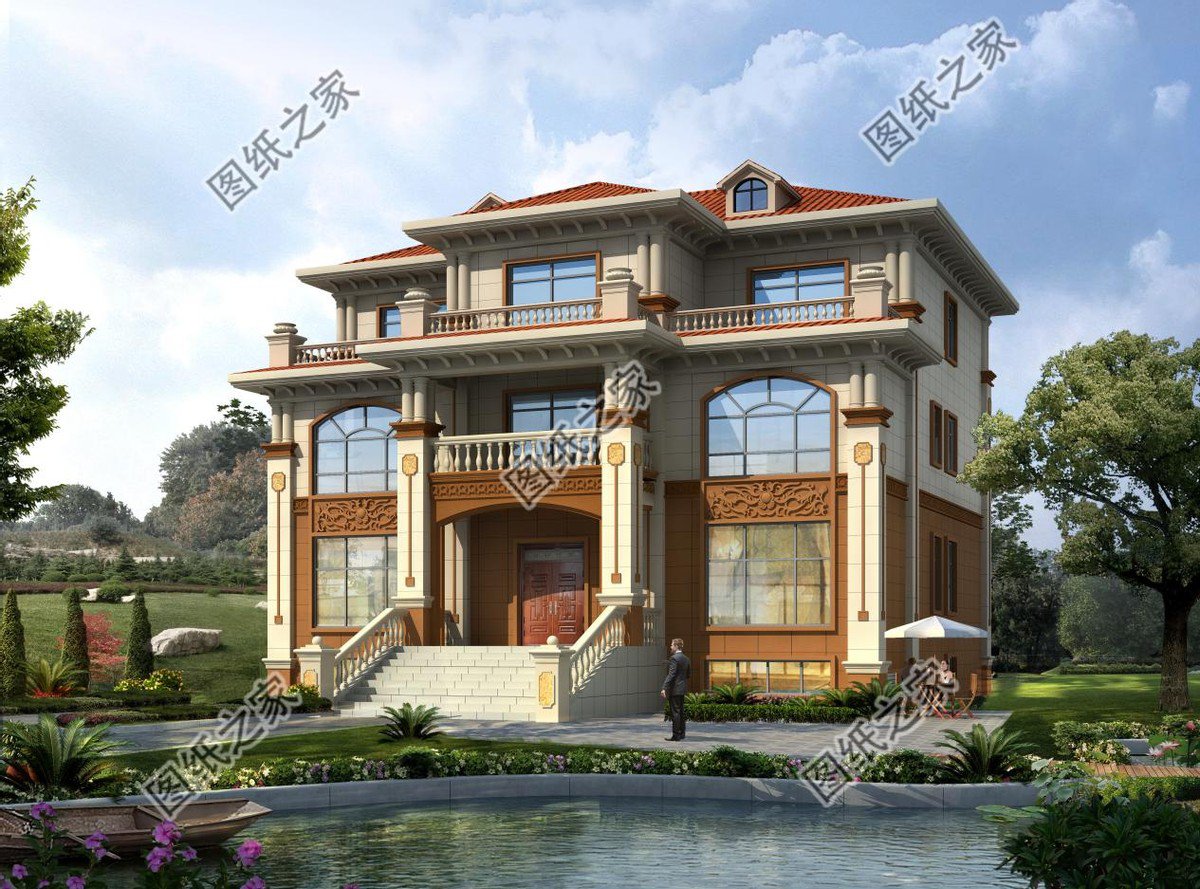 帶堂屋的歐式三層別墅，中西結(jié)合的產(chǎn)物，深受老百姓的喜愛(ài)