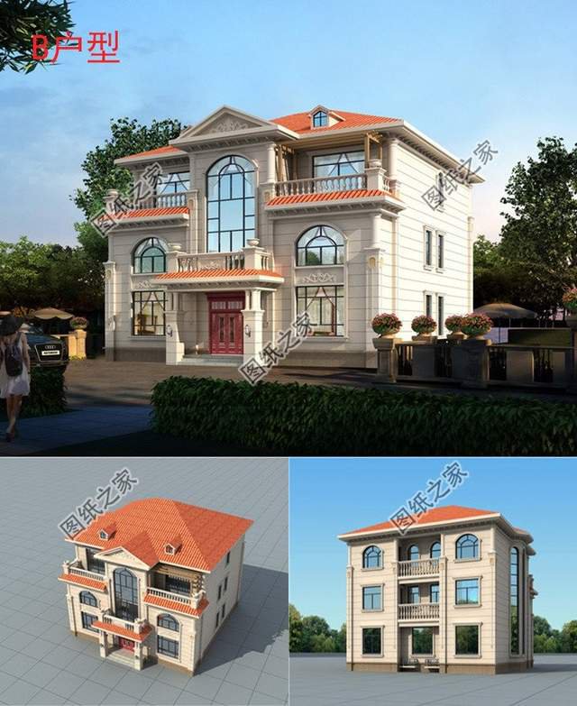 簡歐優(yōu)雅農(nóng)村自建三層別墅，有著一座佳園，體會一生幸福