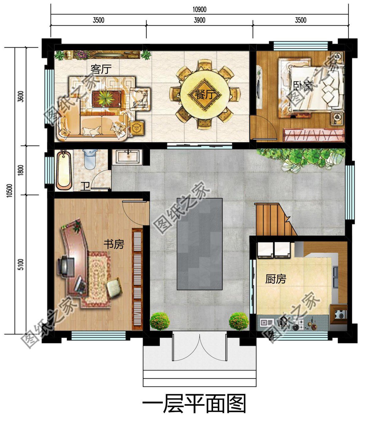 鄉村小型四合院設計圖，家的味道我知道
