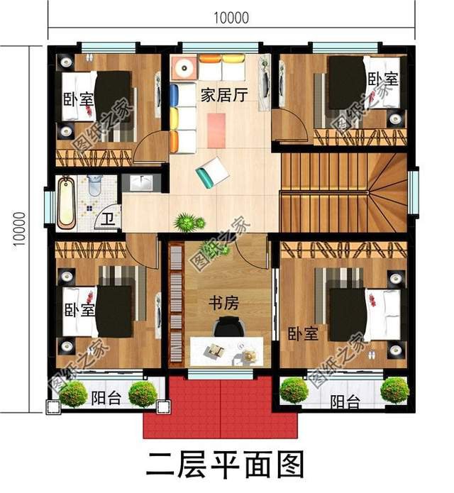 10萬元左右，韻味十足的兩層鄉村別墅設計圖