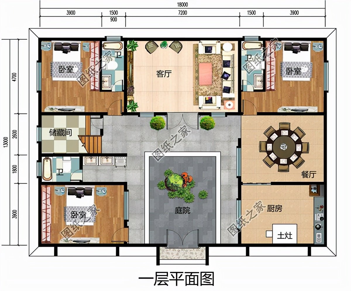 農村二層帶院子設計圖，這才是鄉村別墅正確的打開方式