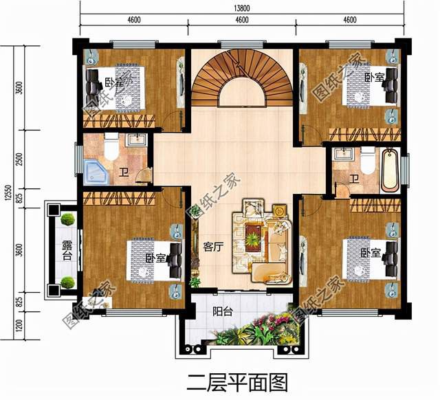 四層別墅設計圖，50萬之內，將農村的家鄉蓋成歐式古典“城堡”
