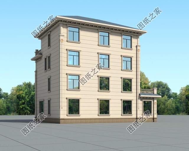 四層別墅設計圖，50萬之內，將農村的家鄉蓋成歐式古典“城堡”