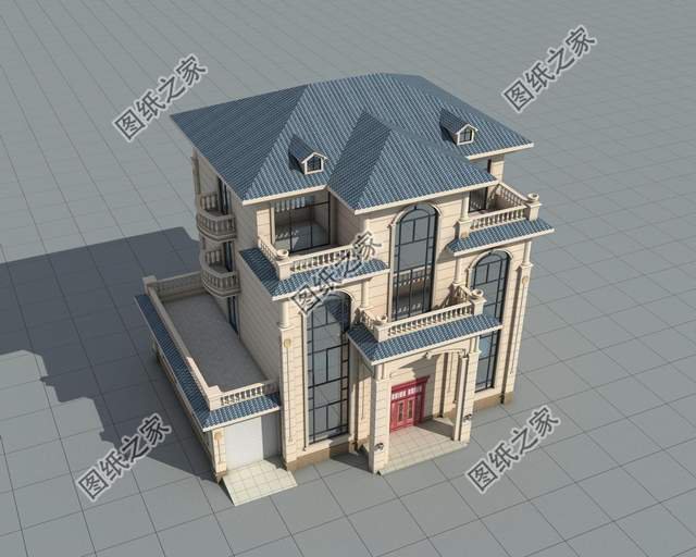 四層別墅設計圖，50萬之內，將農村的家鄉蓋成歐式古典“城堡”