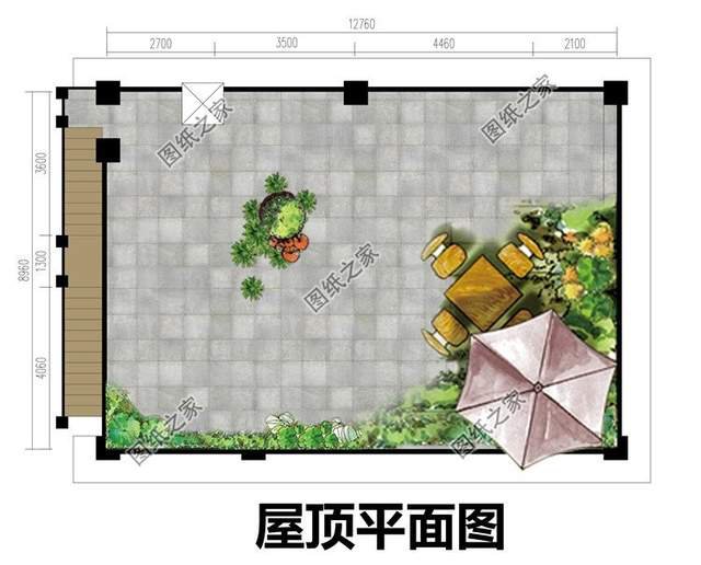 鄉村大平層自建房設計圖，家人閑坐，燈火可親