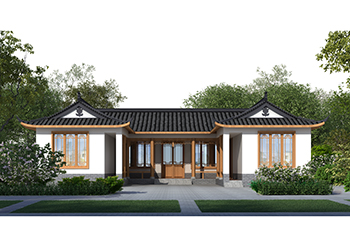 一層農村三合院別墅設計方案圖，秀氣優美，大氣又實用