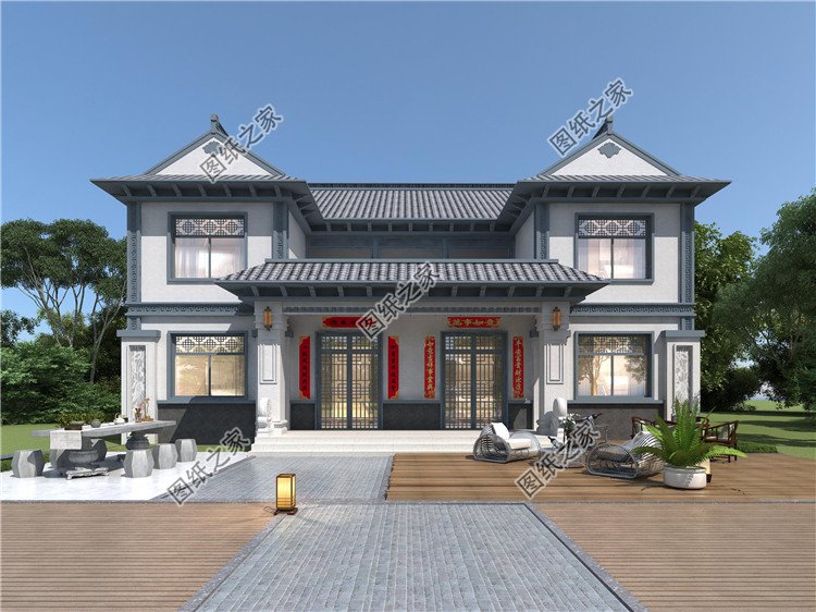 兄弟雙拼四合院設(shè)計(jì)圖