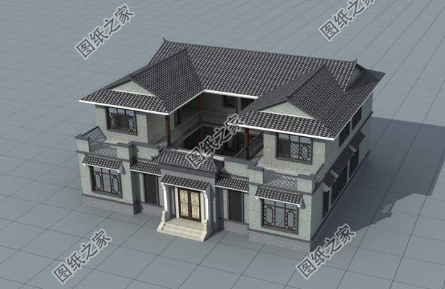 中式合院別墅設計圖，看園中花開花落，感嘆時光如梭