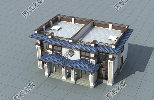 二層雙拼自建房設(shè)計圖紙，溫馨家園，靜謐舒適