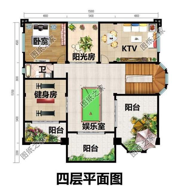 四層獨棟別墅設計圖紙，舒適與奢華，余生都讓他人羨慕吧