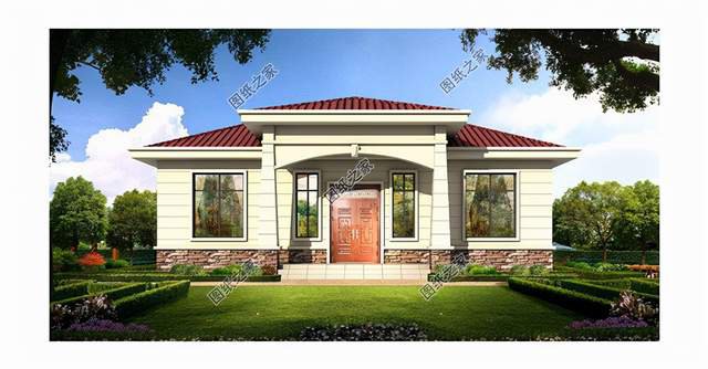 鄉村一層別墅設計圖，樸實的設計，居住舒適